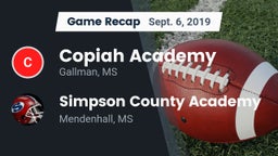 Recap: Copiah Academy  vs. Simpson County Academy 2019
