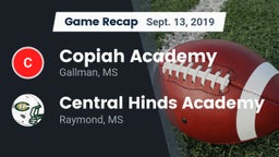 Recap: Copiah Academy  vs. Central Hinds Academy  2019