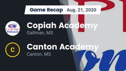 Recap: Copiah Academy  vs. Canton Academy  2020