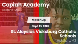 Matchup: Copiah Academy vs. St. Aloysius Vicksburg Catholic Schools 2020