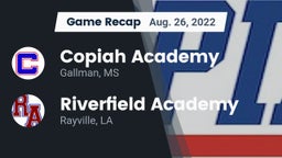 Recap: Copiah Academy  vs. Riverfield Academy  2022