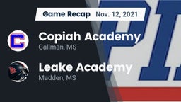 Recap: Copiah Academy  vs. Leake Academy  2021