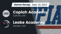 Recap: Copiah Academy  vs. Leake Academy  2023