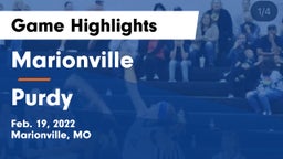 Marionville  vs Purdy  Game Highlights - Feb. 19, 2022