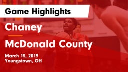 Chaney  vs McDonald County  Game Highlights - March 15, 2019