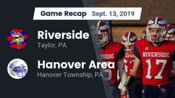 Recap: Riverside  vs. Hanover Area  2019