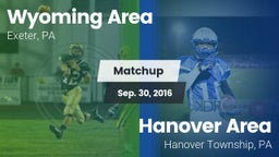 Matchup: Wyoming Area vs. Hanover Area  2016
