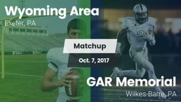Matchup: Wyoming Area vs. GAR Memorial  2017