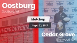 Matchup: Oostburg vs. Cedar Grove  2017