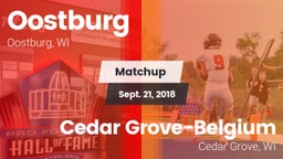 Matchup: Oostburg vs. Cedar Grove-Belgium  2018