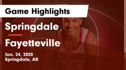 Springdale  vs Fayetteville  Game Highlights - Jan. 24, 2020