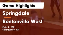 Springdale  vs Bentonville West  Game Highlights - Feb. 2, 2021