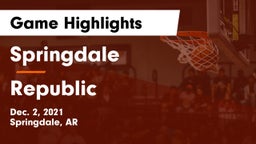 Springdale  vs Republic  Game Highlights - Dec. 2, 2021