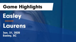 Easley  vs Laurens  Game Highlights - Jan. 31, 2020