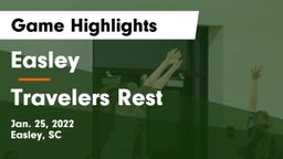 Easley  vs Travelers Rest  Game Highlights - Jan. 25, 2022
