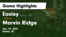 Easley  vs Marvin Ridge  Game Highlights - Dec. 23, 2023
