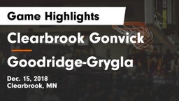 Clearbrook Gonvick  vs Goodridge-Grygla Game Highlights - Dec. 15, 2018