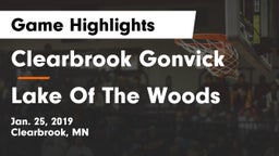 Clearbrook Gonvick  vs Lake Of The Woods Game Highlights - Jan. 25, 2019