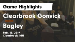 Clearbrook Gonvick  vs Bagley Game Highlights - Feb. 19, 2019