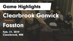 Clearbrook Gonvick  vs Fosston  Game Highlights - Feb. 21, 2019