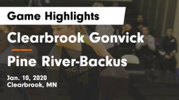 Clearbrook Gonvick  vs Pine River-Backus  Game Highlights - Jan. 10, 2020