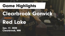 Clearbrook Gonvick  vs Red Lake Game Highlights - Jan. 17, 2020