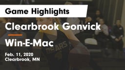 Clearbrook Gonvick  vs Win-E-Mac Game Highlights - Feb. 11, 2020