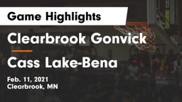 Clearbrook Gonvick  vs Cass Lake-Bena  Game Highlights - Feb. 11, 2021