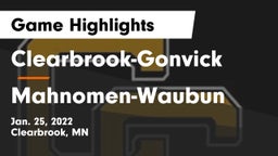 Clearbrook-Gonvick  vs Mahnomen-Waubun  Game Highlights - Jan. 25, 2022