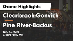 Clearbrook-Gonvick  vs Pine River-Backus  Game Highlights - Jan. 13, 2023