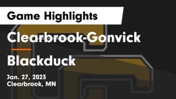Clearbrook-Gonvick  vs Blackduck  Game Highlights - Jan. 27, 2023