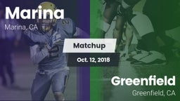 Matchup: Marina vs. Greenfield  2018