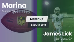Matchup: Marina vs. James Lick  2019