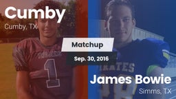 Matchup: Cumby vs. James Bowie  2016