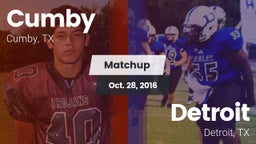 Matchup: Cumby vs. Detroit  2016