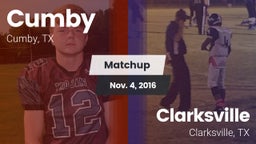 Matchup: Cumby vs. Clarksville  2016