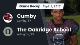 Recap: Cumby  vs. The Oakridge School 2017
