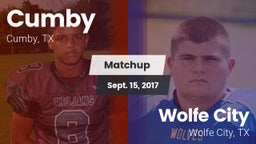 Matchup: Cumby vs. Wolfe City  2017