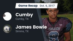 Recap: Cumby  vs. James Bowie  2017