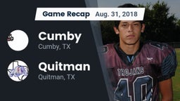 Recap: Cumby  vs. Quitman  2018