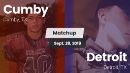 Matchup: Cumby vs. Detroit  2018