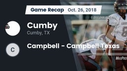 Recap: Cumby  vs. Campbell  - Campbell Texas 2018