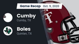 Recap: Cumby  vs. Boles  2020