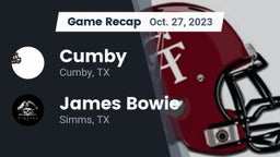 Recap: Cumby  vs. James Bowie  2023
