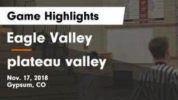 Eagle Valley  vs plateau valley  Game Highlights - Nov. 17, 2018