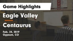 Eagle Valley  vs Centaurus  Game Highlights - Feb. 24, 2019