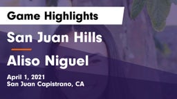 San Juan Hills  vs Aliso Niguel  Game Highlights - April 1, 2021