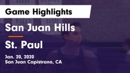 San Juan Hills  vs St. Paul  Game Highlights - Jan. 20, 2020