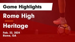 Rome High vs Heritage  Game Highlights - Feb. 22, 2024