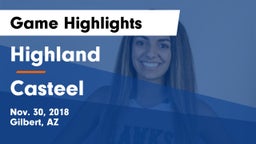 Highland  vs Casteel  Game Highlights - Nov. 30, 2018